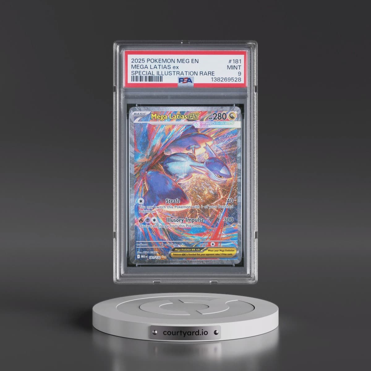 2025 Pokémon Meg EN-Mega Evolution #181 Mega Latias EX - Holo Special Illustration Rare (PSA 9 MINT)