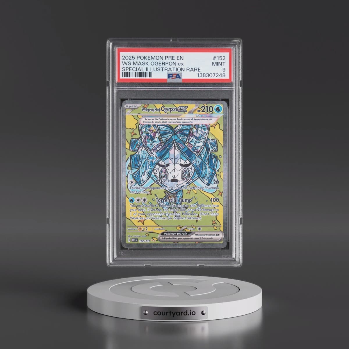 2025 Pokémon Pre EN-Prismatic Evolutions #152 Wellspring Mask Ogerpon EX - Holo Special Illustration Rare (PSA 9 MINT)