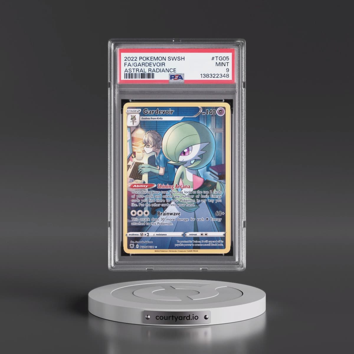 2022 Pokémon Sword & Shield Astral Radiance #TG05 Gardevoir - Full Art (PSA 9 MINT)