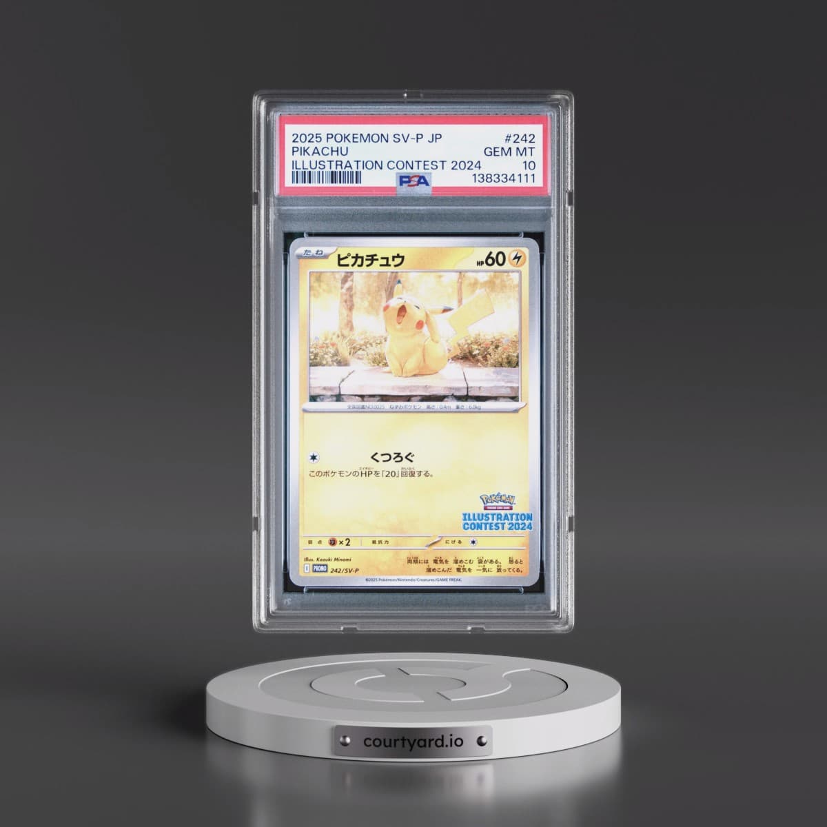 2025 Pokémon SV-P Promo #242 Pikachu - Illustration Contest 2024 (PSA 10 GEM MINT)