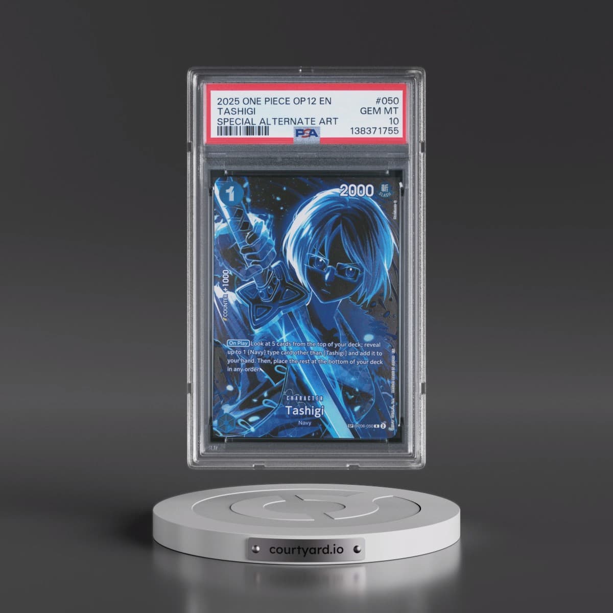 2025 One Piece OP12-Legacy of the Master #050 Tashigi - Special Alternate Art (PSA 10 GEM MINT)