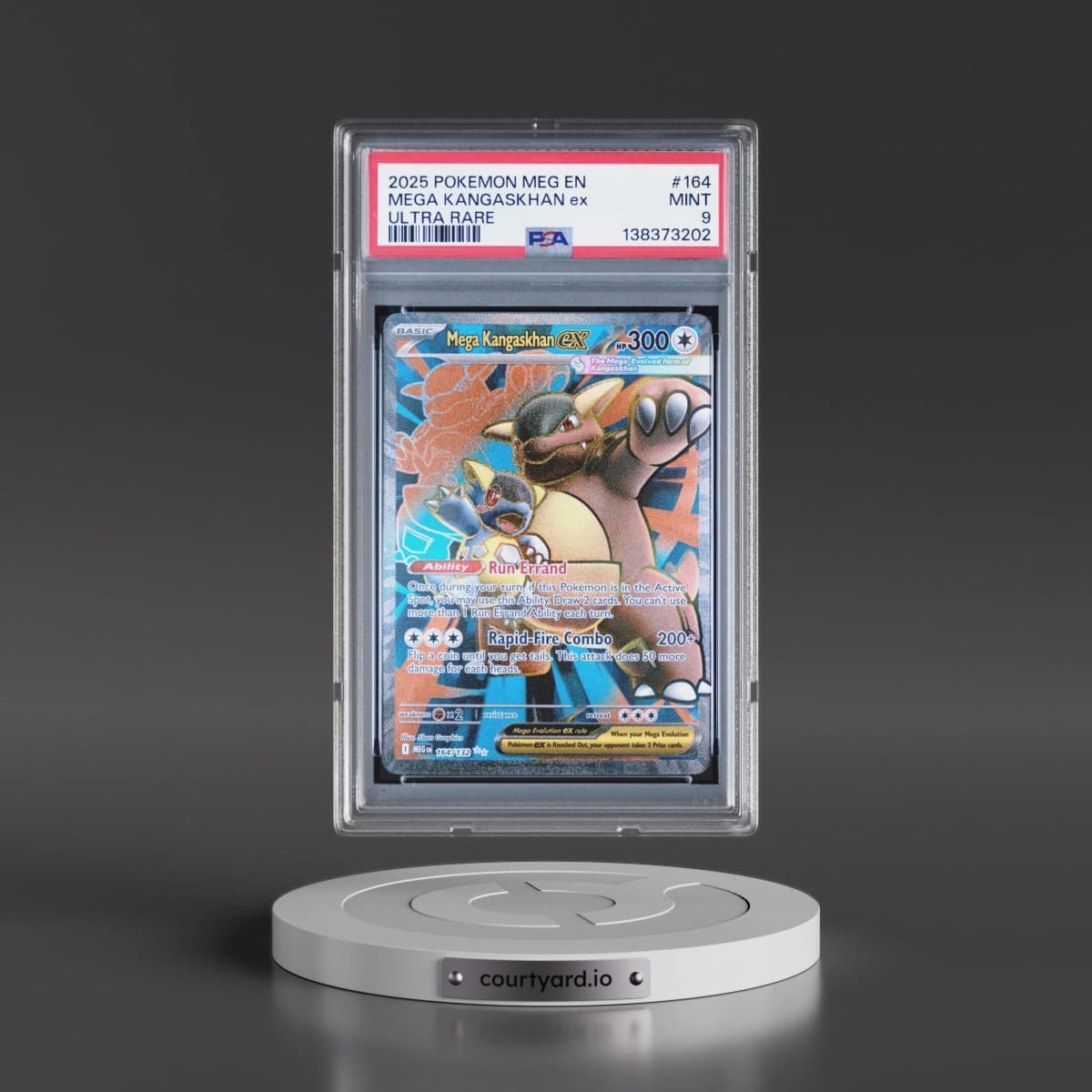 2025 Pokémon Meg EN-Mega Evolution #164 Mega Kangaskhan EX - Holo Ultra Rare (PSA 9 MINT)