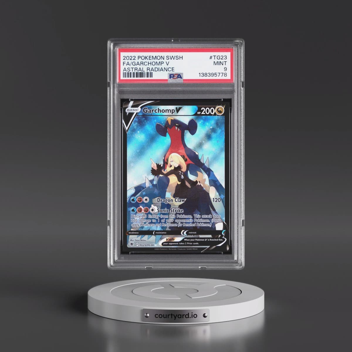 2022 Pokémon Sword & Shield Astral Radiance #TG23 Garchomp V - Holo Full Art (PSA 9 MINT)
