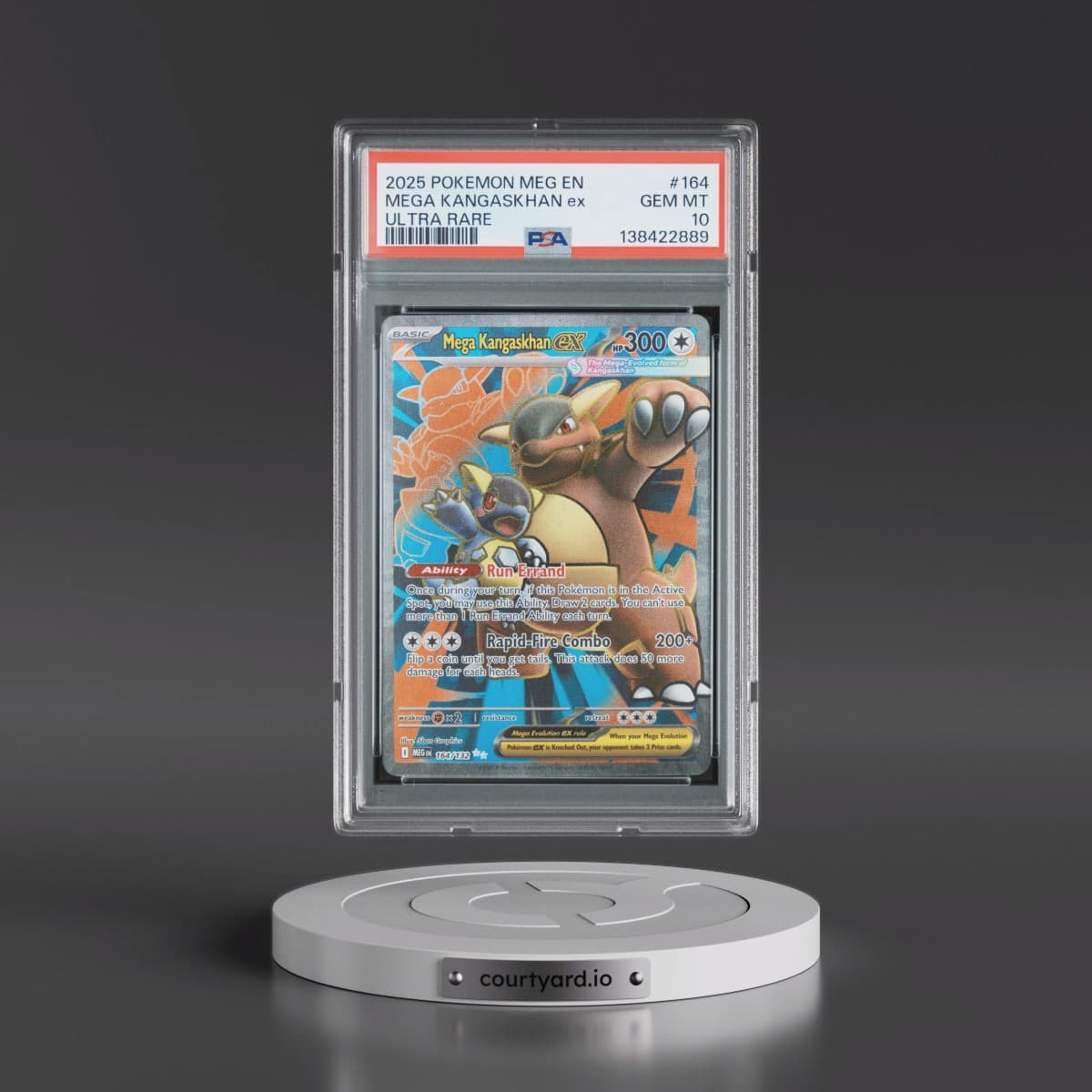 2025 Pokémon Meg EN-Mega Evolution #164 Mega Kangaskhan EX - Holo Ultra Rare (PSA 10 GEM MINT)