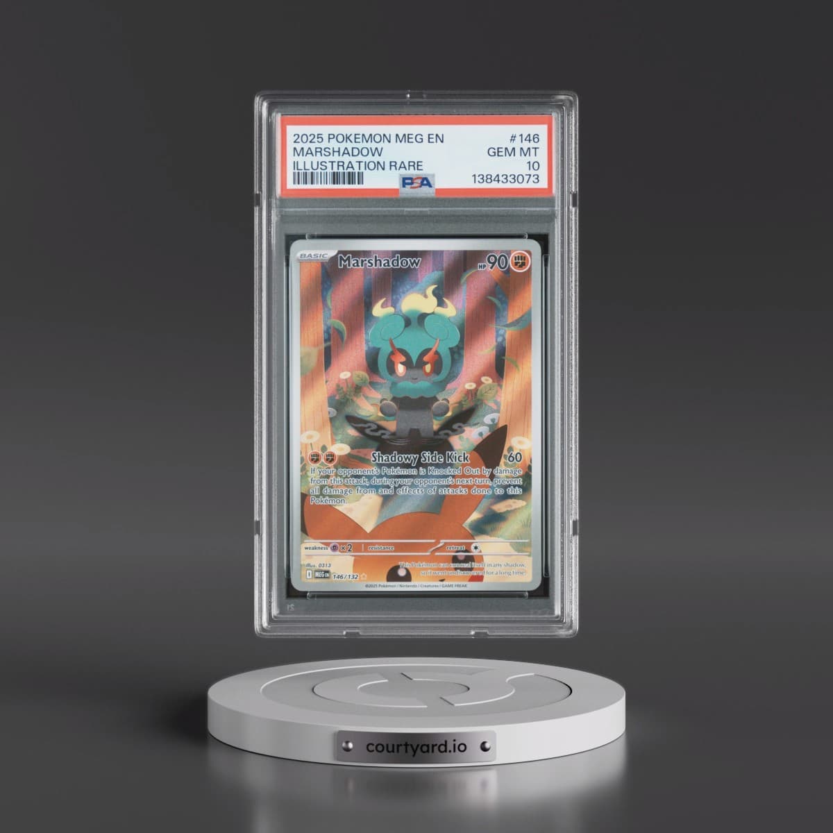 2025 Pokémon Meg EN-Mega Evolution #146 Marshadow - Illustration Rare (PSA 10 GEM MINT)