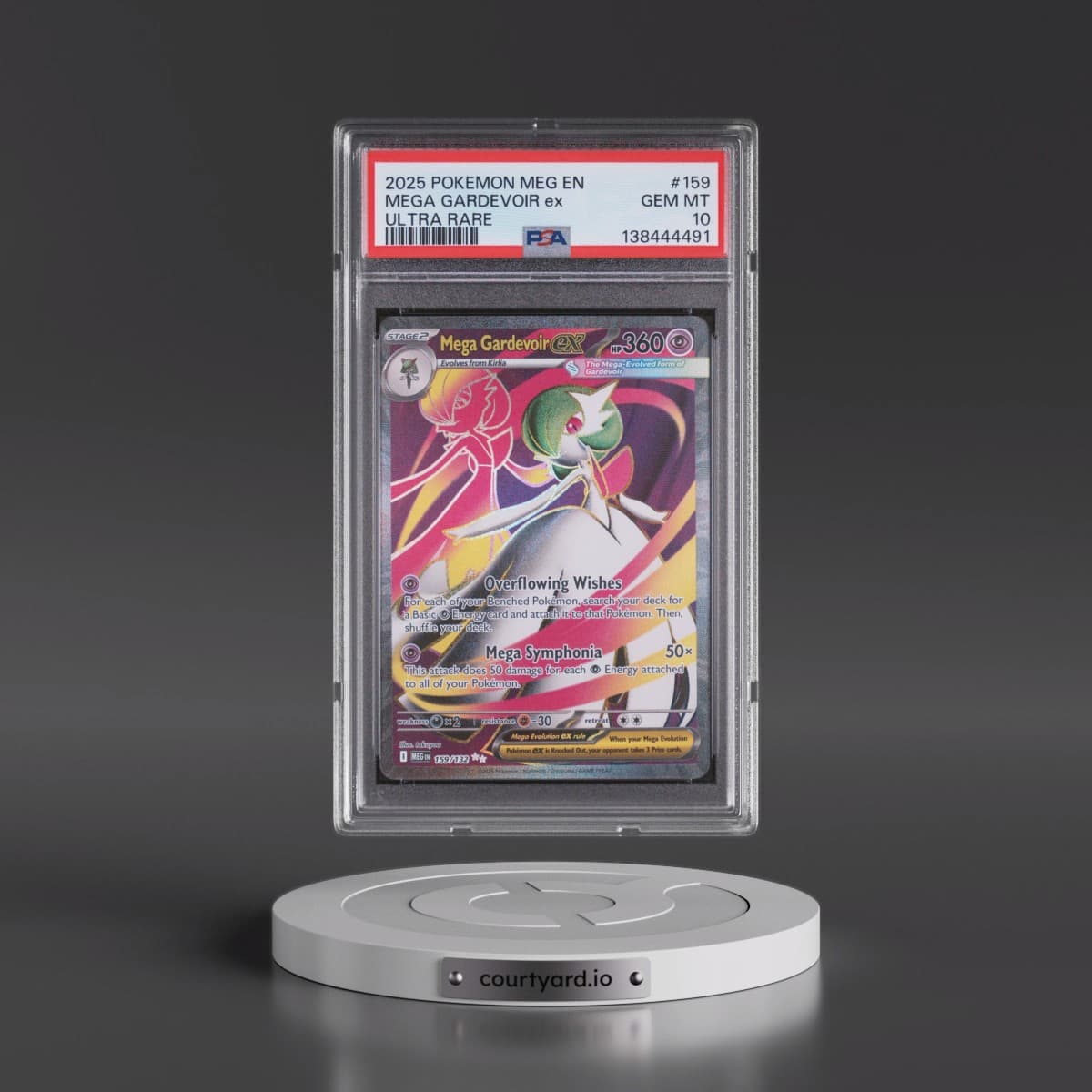 2025 Pokémon Meg EN-Mega Evolution #159 Mega Gardevoir EX - Holo Ultra Rare (PSA 10 GEM MINT)