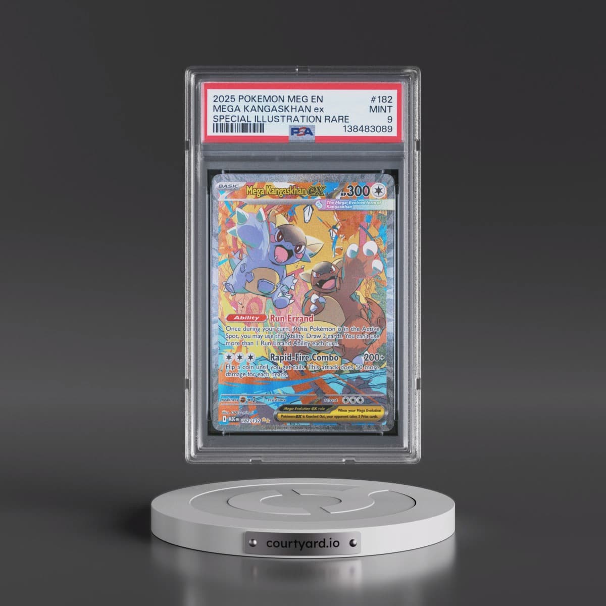 2025 Pokémon Meg EN-Mega Evolution #182 Mega Kangaskhan EX - Holo Special Illustration Rare (PSA 9 MINT)