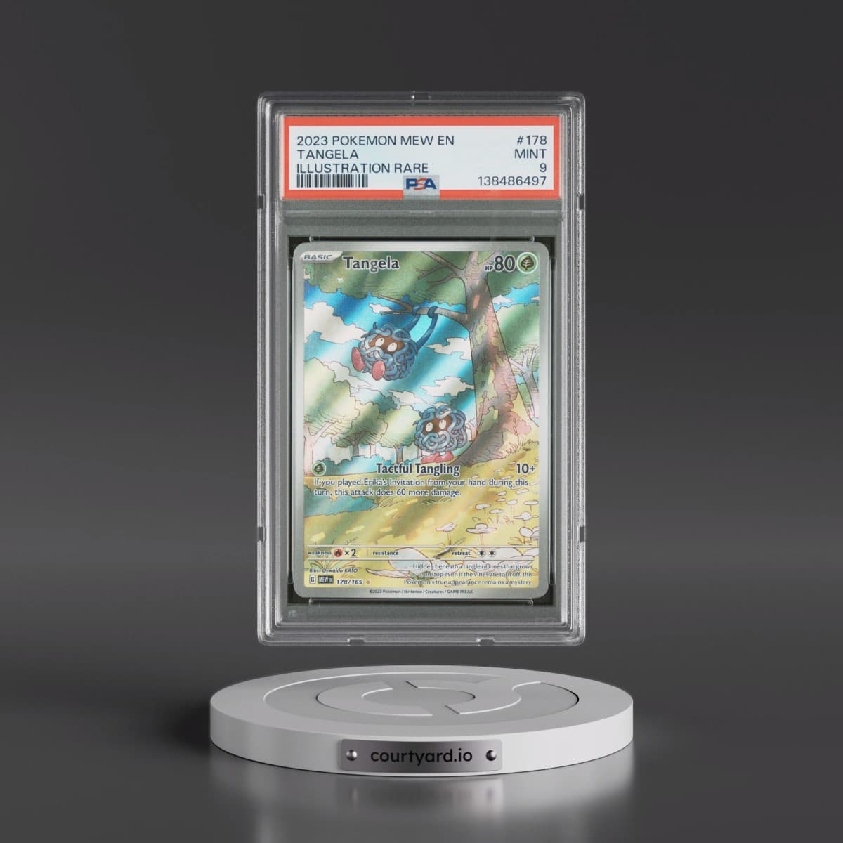 2023 Pokémon Mew EN-151 #178 Tangela - Illustration Rare (PSA 9 MINT)