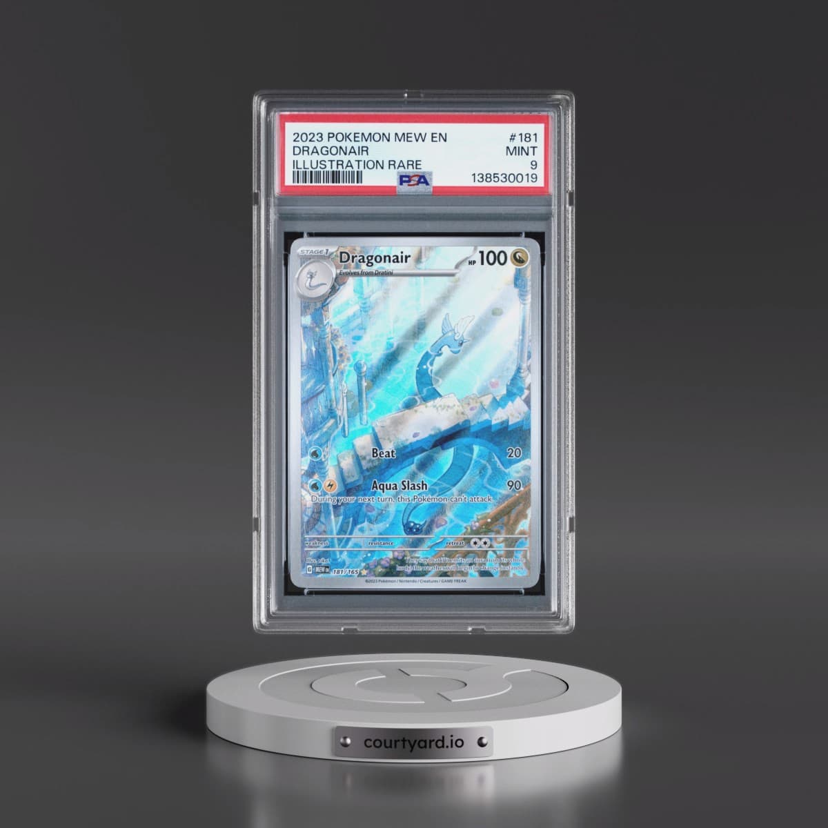 2023 Pokémon Mew EN-151 #181 Dragonair - Illustration Rare (PSA 9 MINT)