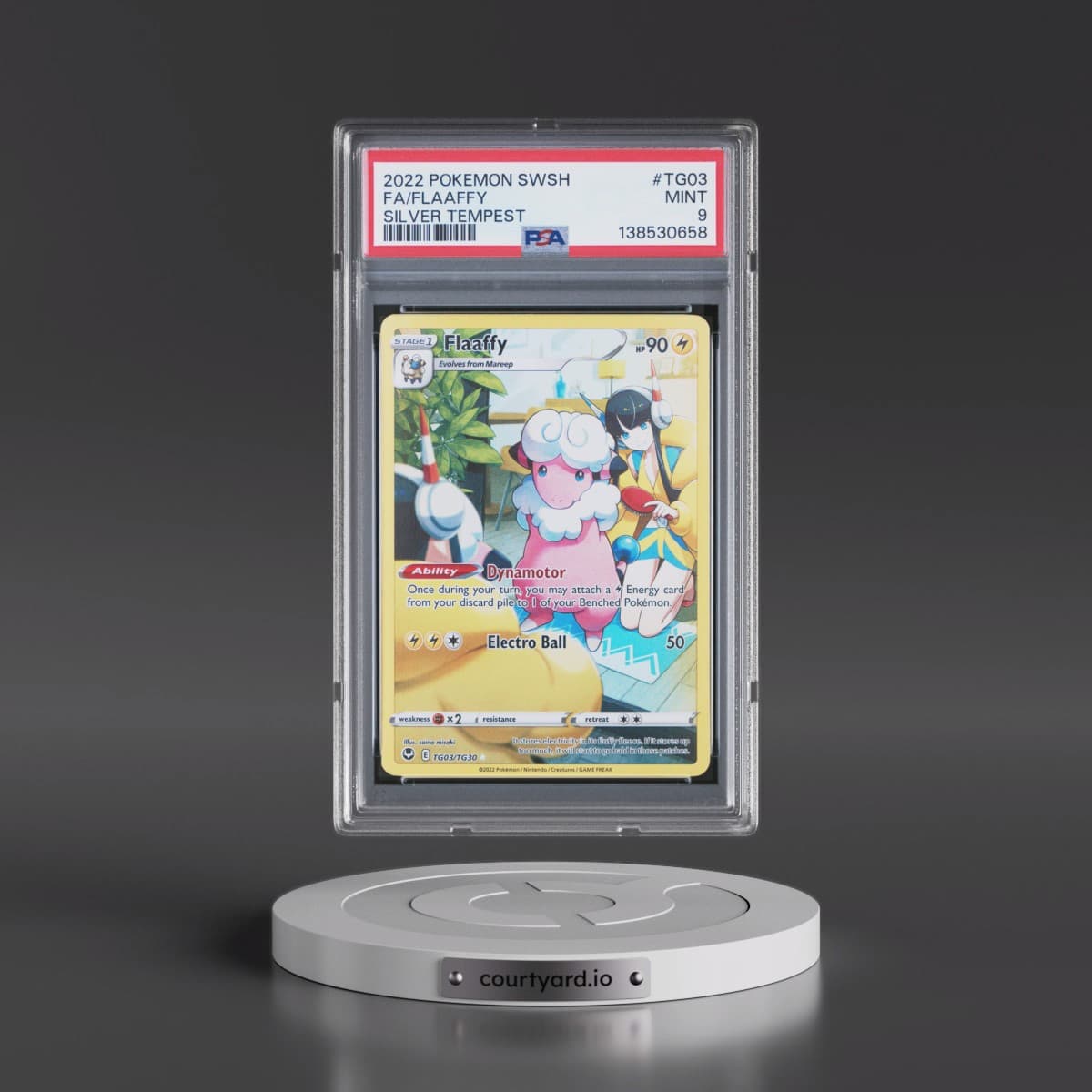 2022 Pokémon Sword & Shield Silver Tempest #TG03 Flaaffy - Full Art (PSA 9 MINT)
