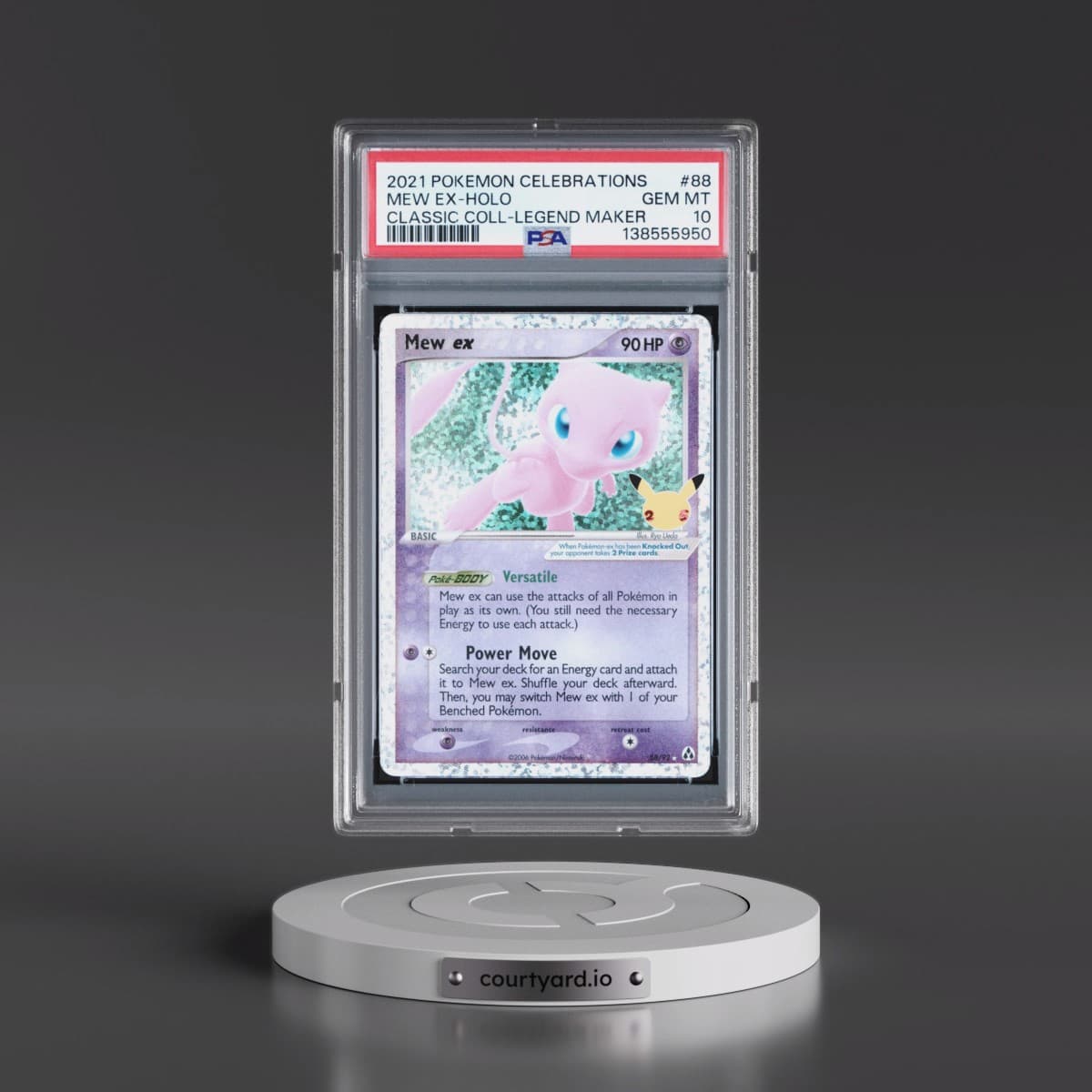 2021 Pokémon Celebrations Classic Collection #88 Mew EX - Holo Holo (PSA 10 GEM MINT)