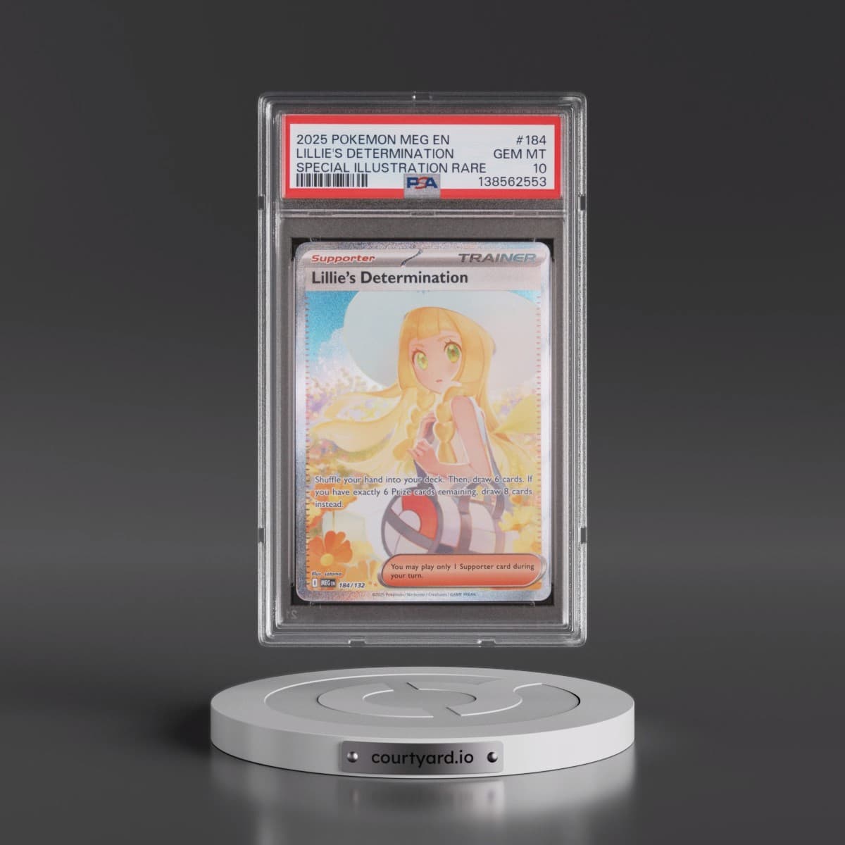 2025 Pokémon Meg EN-Mega Evolution #184 Lillie's Determination - Special Illustration Rare (PSA 10 GEM MINT)