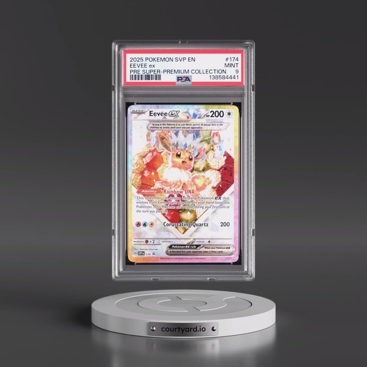 2025 Pokémon Svp EN-SV Black Star Promo #174 Eevee EX - Holo Prismatic Evolutions Super-Premium Collection (PSA 9 MINT)