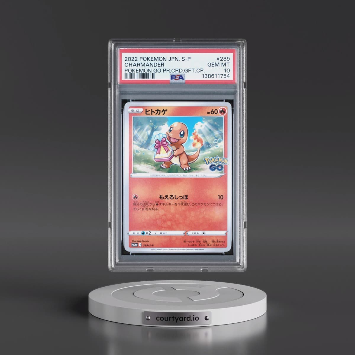 2022 Pokémon S Promo #289 Charmander - Pokemon Go Promo Card Gift Campaign (PSA 10 GEM MINT)