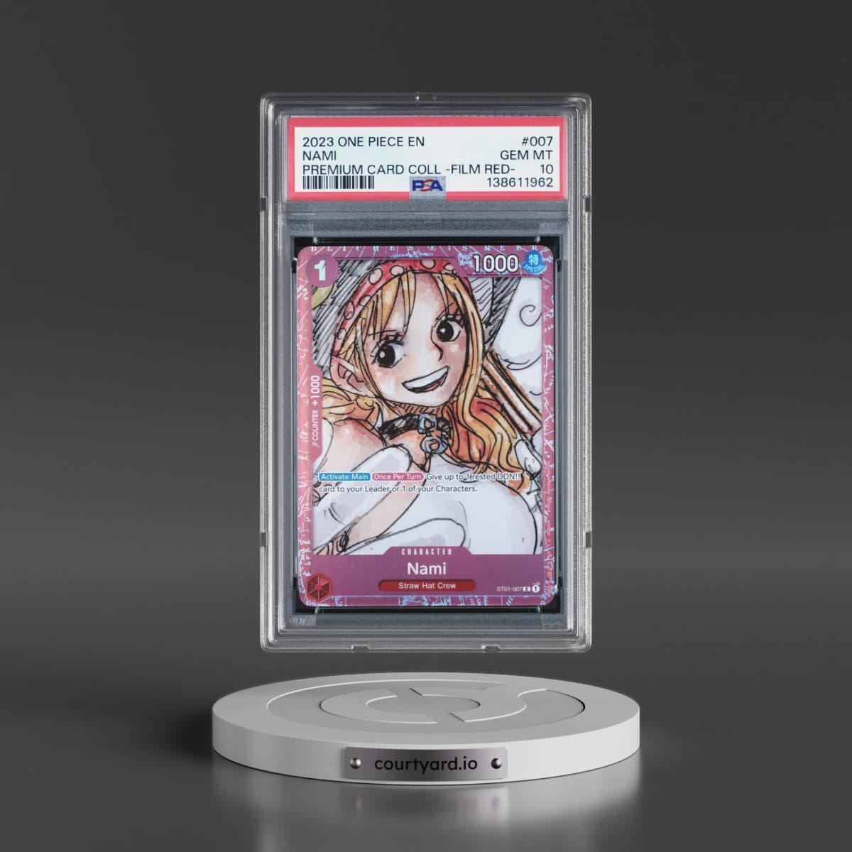 2023 One Piece Premium Card Collection -One Piece Film Red #007 Nami (PSA 10 GEM MINT)
