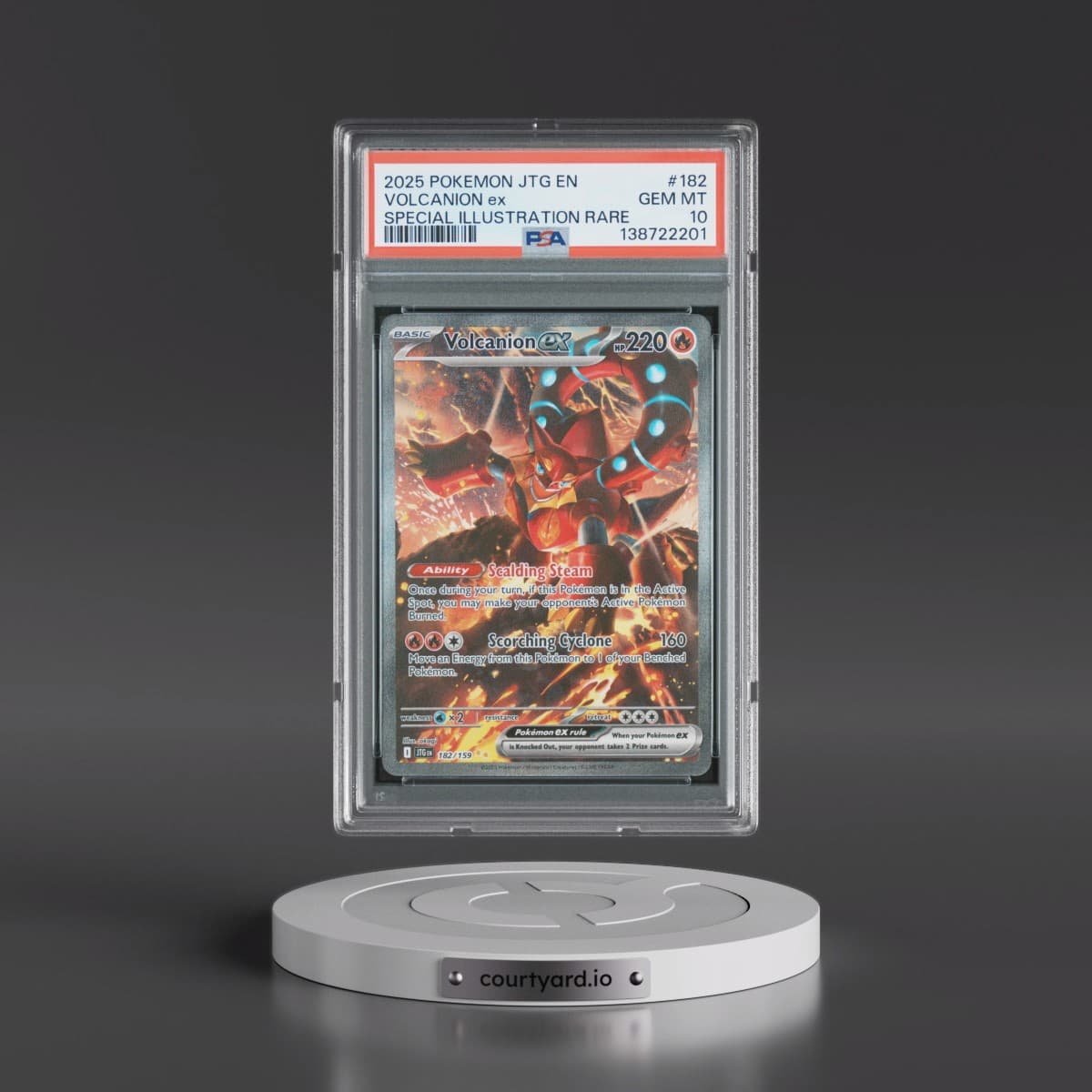 2025 Pokémon Jtg EN-Journey Together #182 Volcanion EX - Holo Special Illustration Rare (PSA 10 GEM MINT)