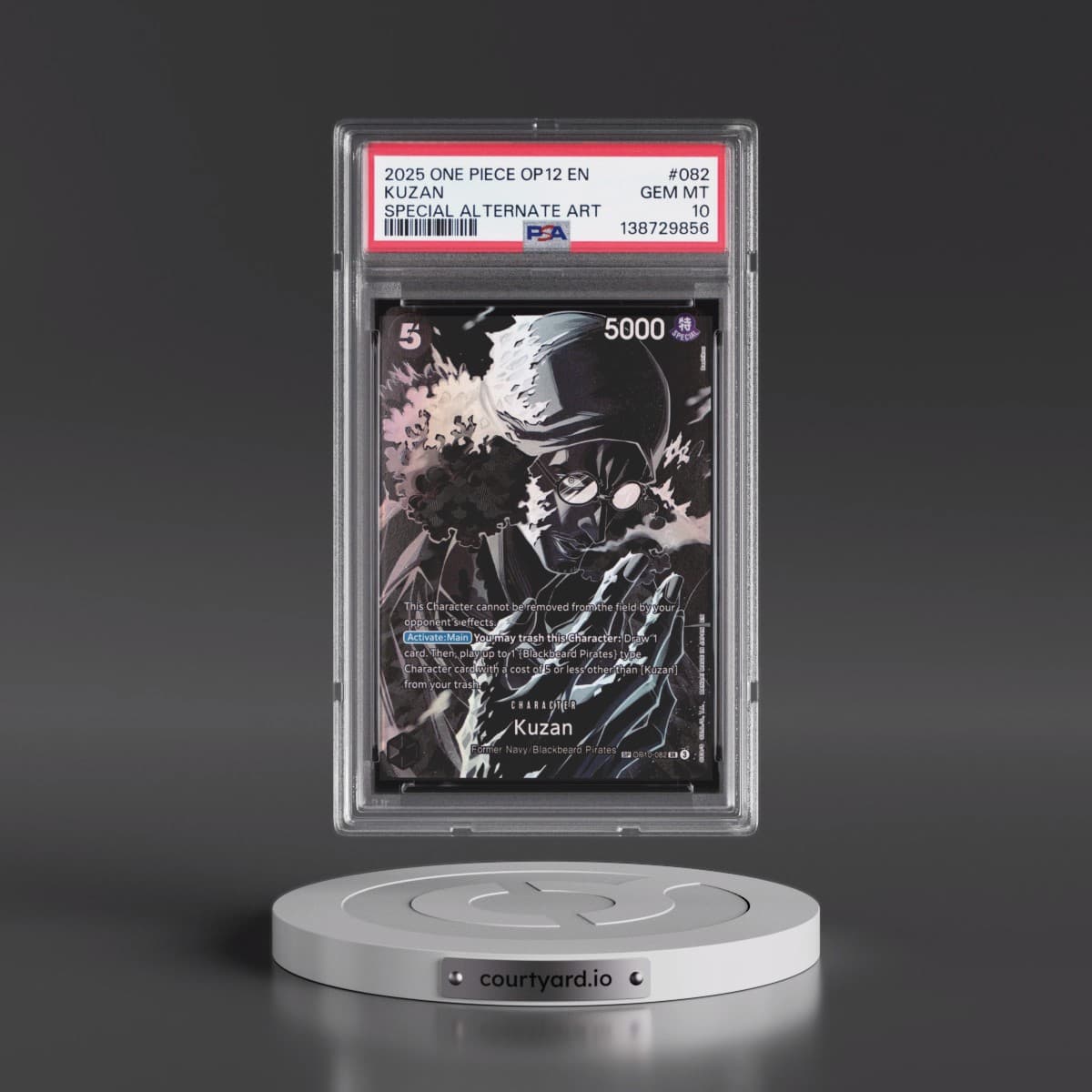 2025 One Piece OP12-Legacy of the Master #082 Kuzan - Special Alternate Art (PSA 10 GEM MINT)