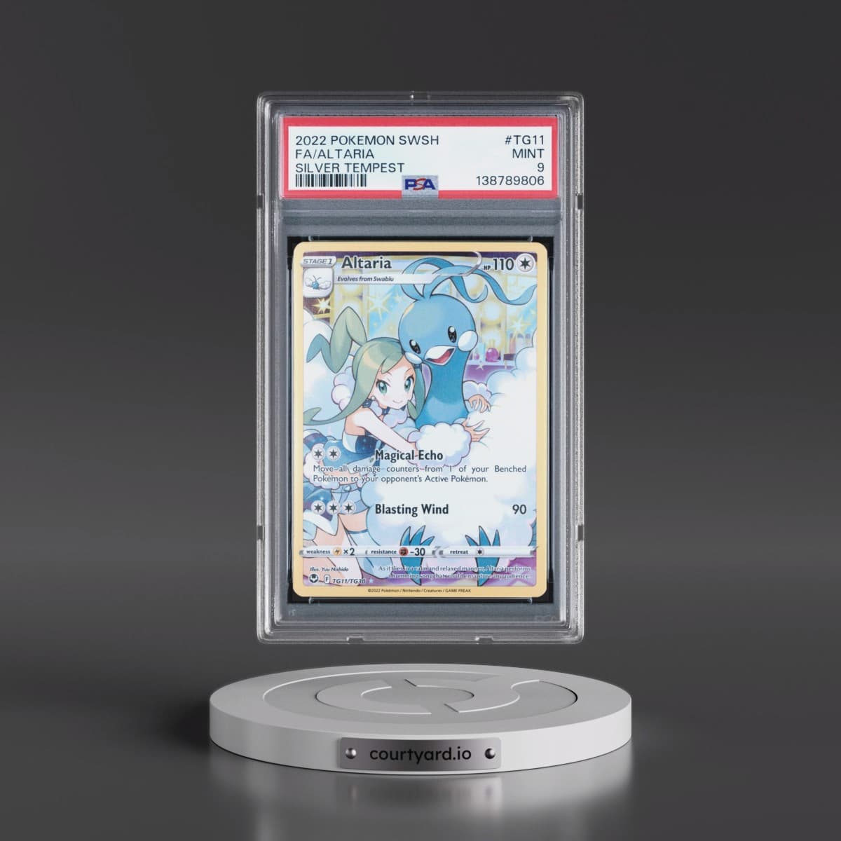 2022 Pokémon Sword & Shield Silver Tempest #TG11 Altaria - Full Art (PSA 9 MINT)