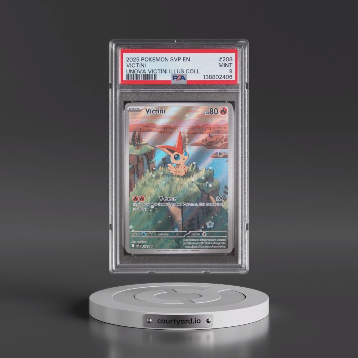 2025 Pokémon Svp EN-SV Black Star Promo #208 Victini - Unova Victini Illustration Collection (PSA 9 MINT)