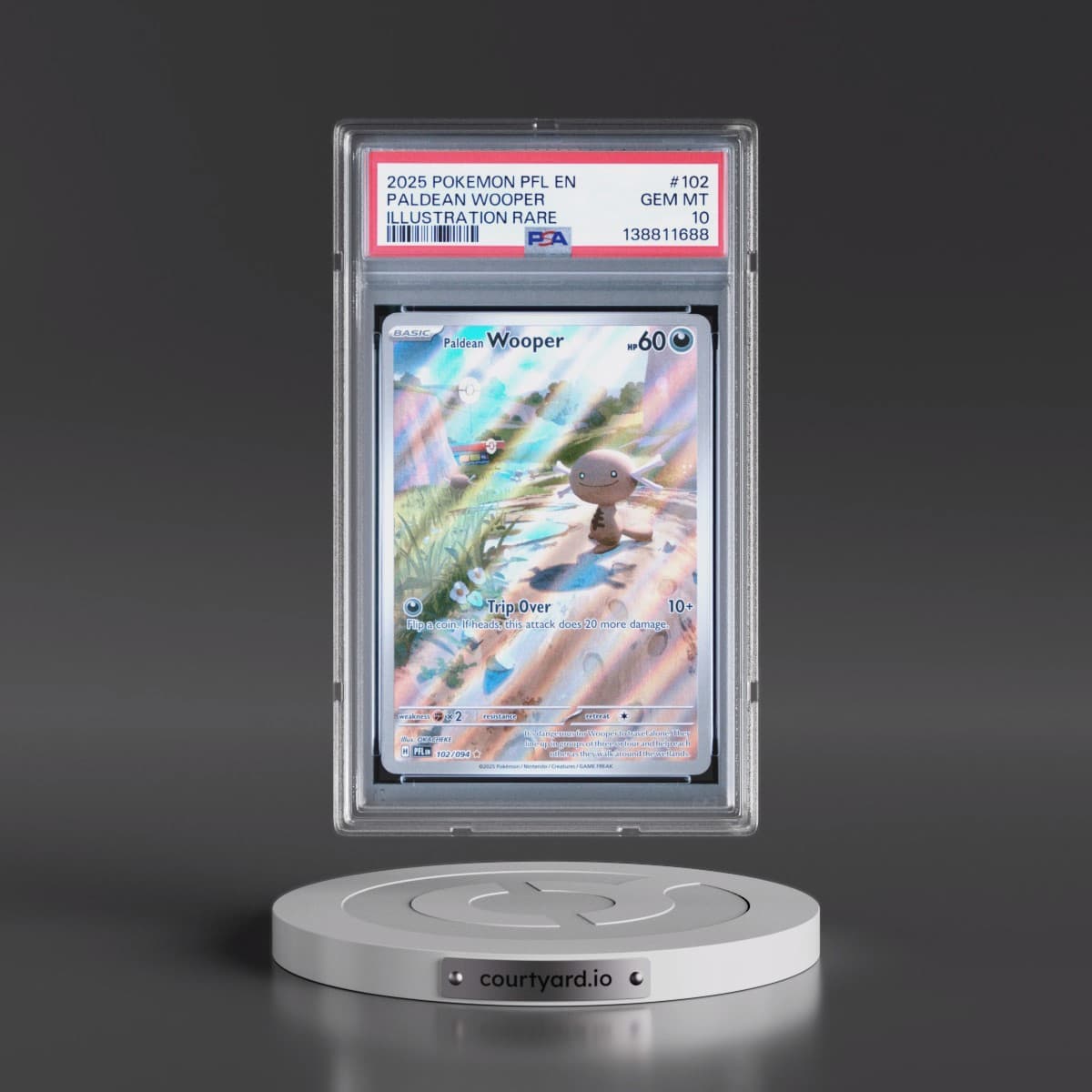 2025 Pokémon Pfl EN-Phantasmal Flames #102 Paldean Wooper - Illustration Rare (PSA 10 GEM MINT)