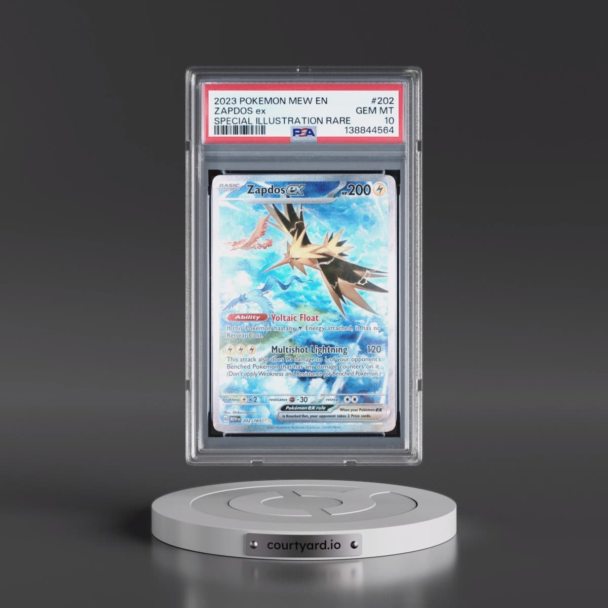 2023 Pokémon Mew EN-151 #202 Zapdos EX - Holo Special Illustration Rare (PSA 10 GEM MINT)