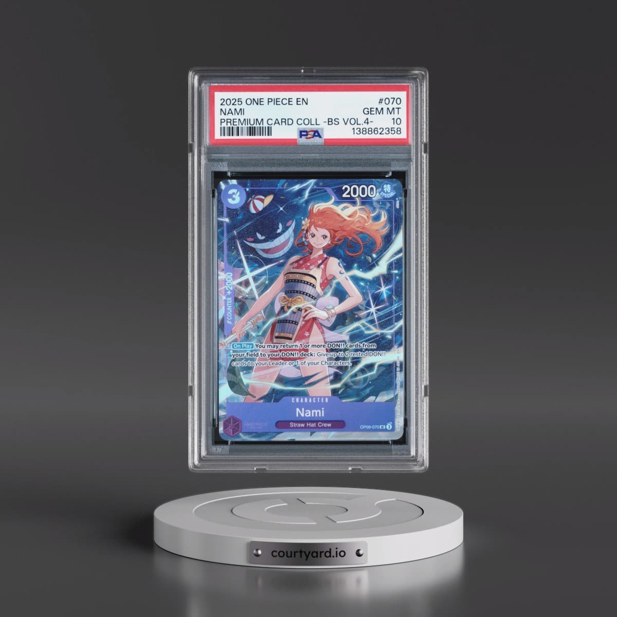 2025 One Piece Premium Card Collection -Best Selection Vol.4 #070 Nami (PSA 10 GEM MINT)