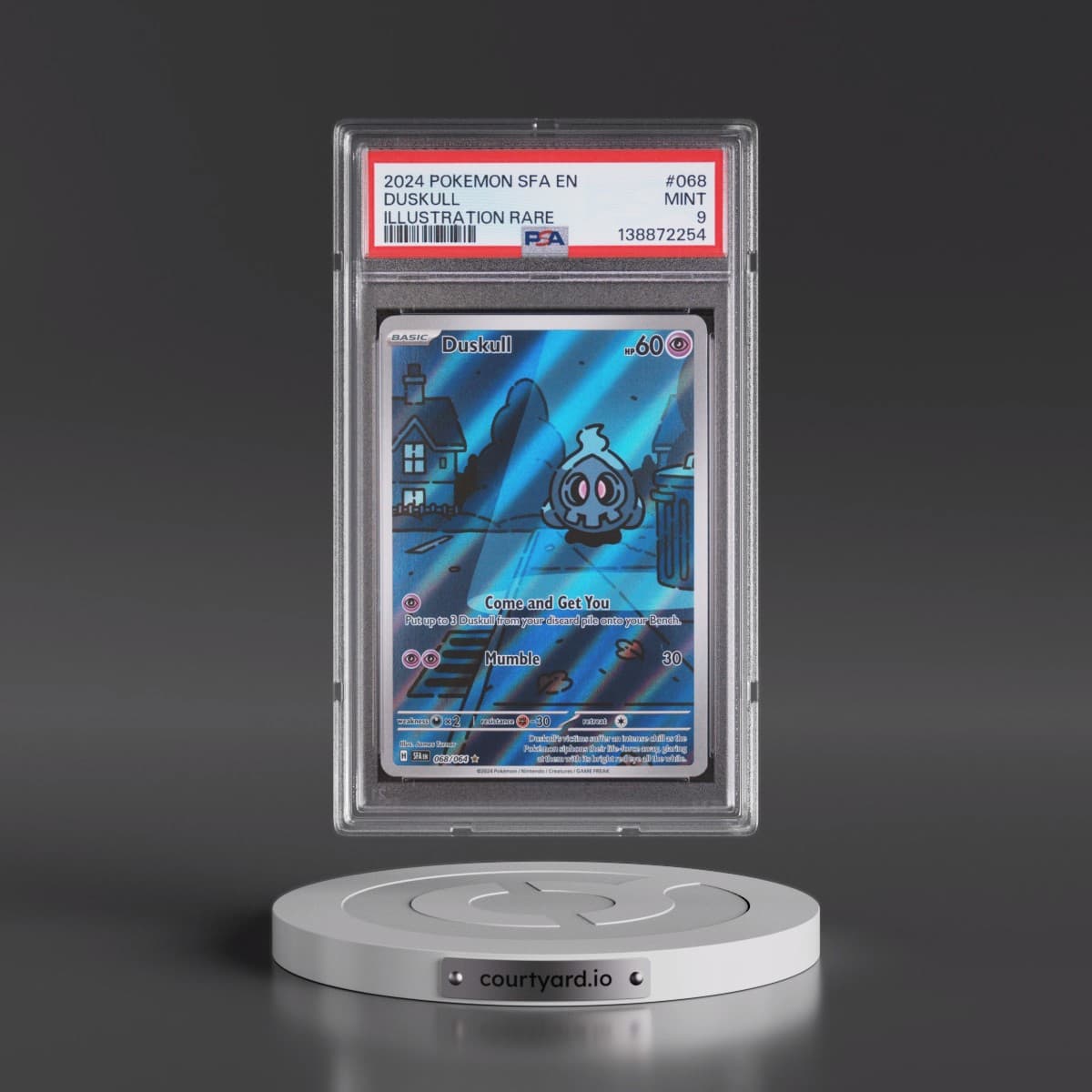 2024 Pokémon Sfa EN-Shrouded Fable #068 Duskull - Illustration Rare (PSA 9 MINT)