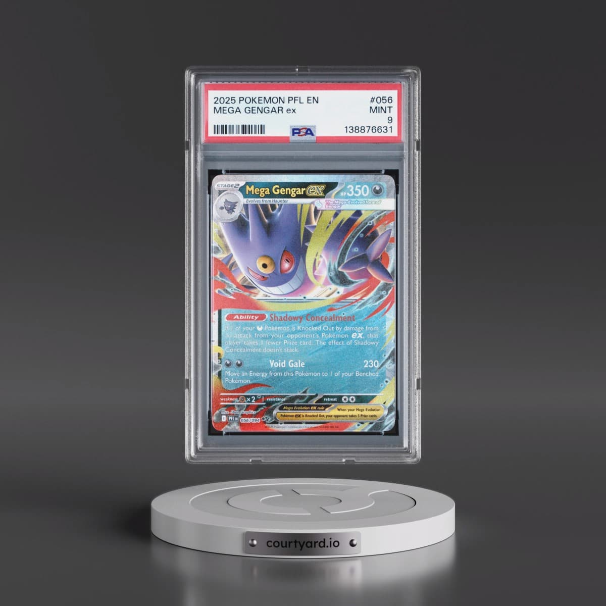 2025 Pokémon Pfl EN-Phantasmal Flames #056 Mega Gengar EX - Holo (PSA 9 MINT)