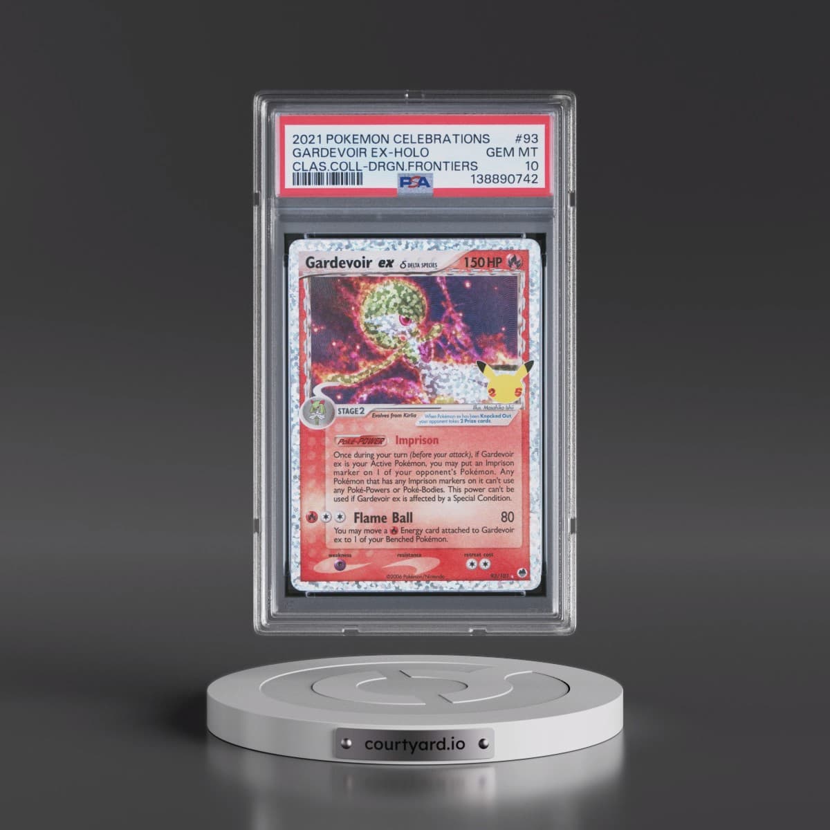 2021 Pokémon Celebrations Classic Collection #93 Gardevoir EX - Holo Holo (PSA 10 GEM MINT)