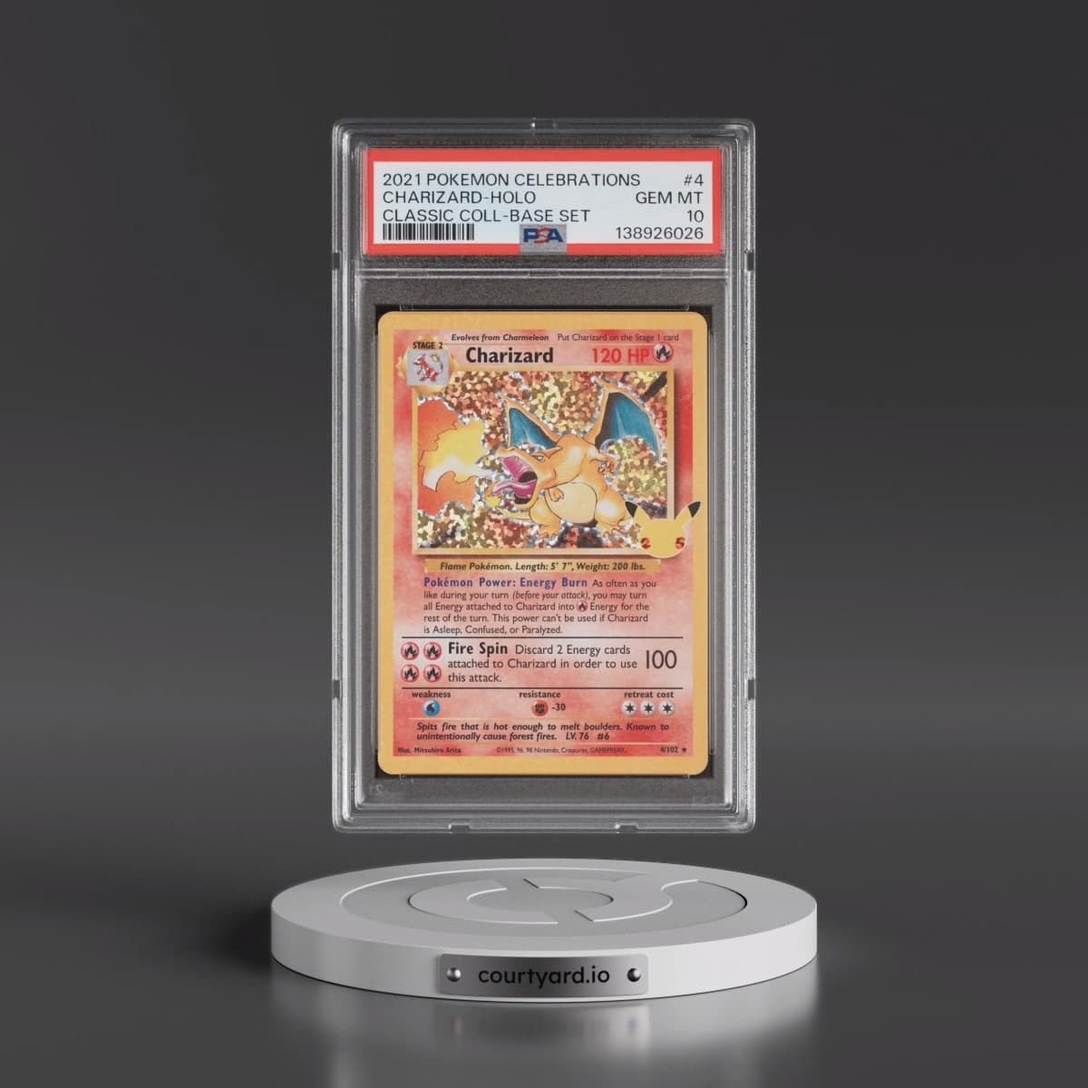 2021 Pokémon Celebrations Classic Collection #4 Charizard - Holo (PSA 10 GEM MINT)