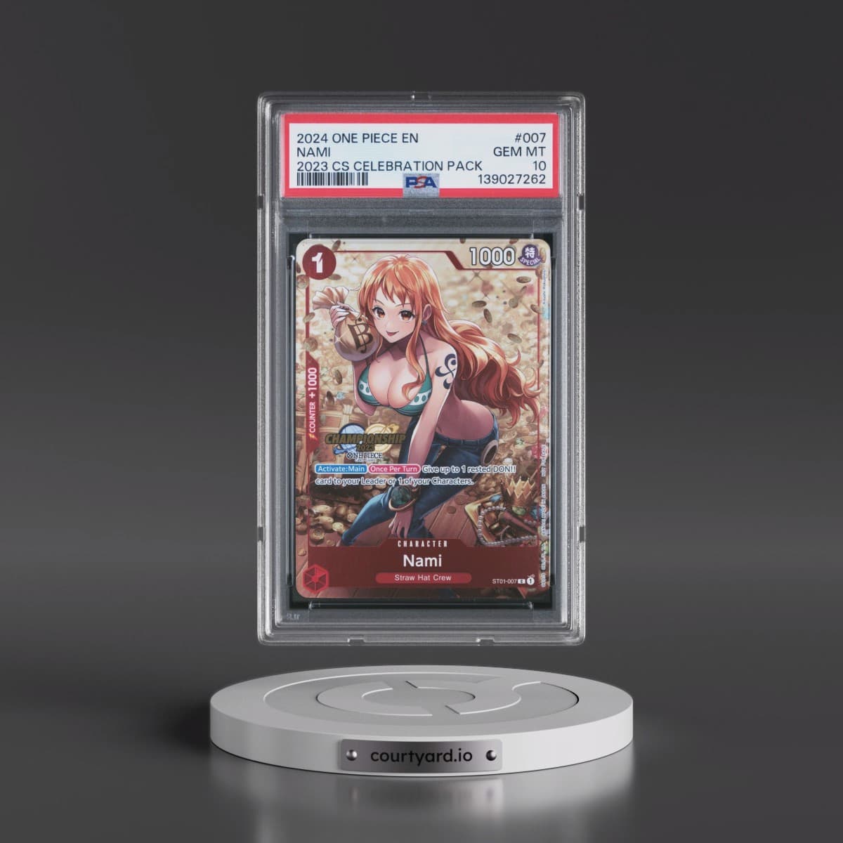 2024 One Piece Championship 2023 Celebration Pack #007 Nami (PSA 10 GEM MINT)