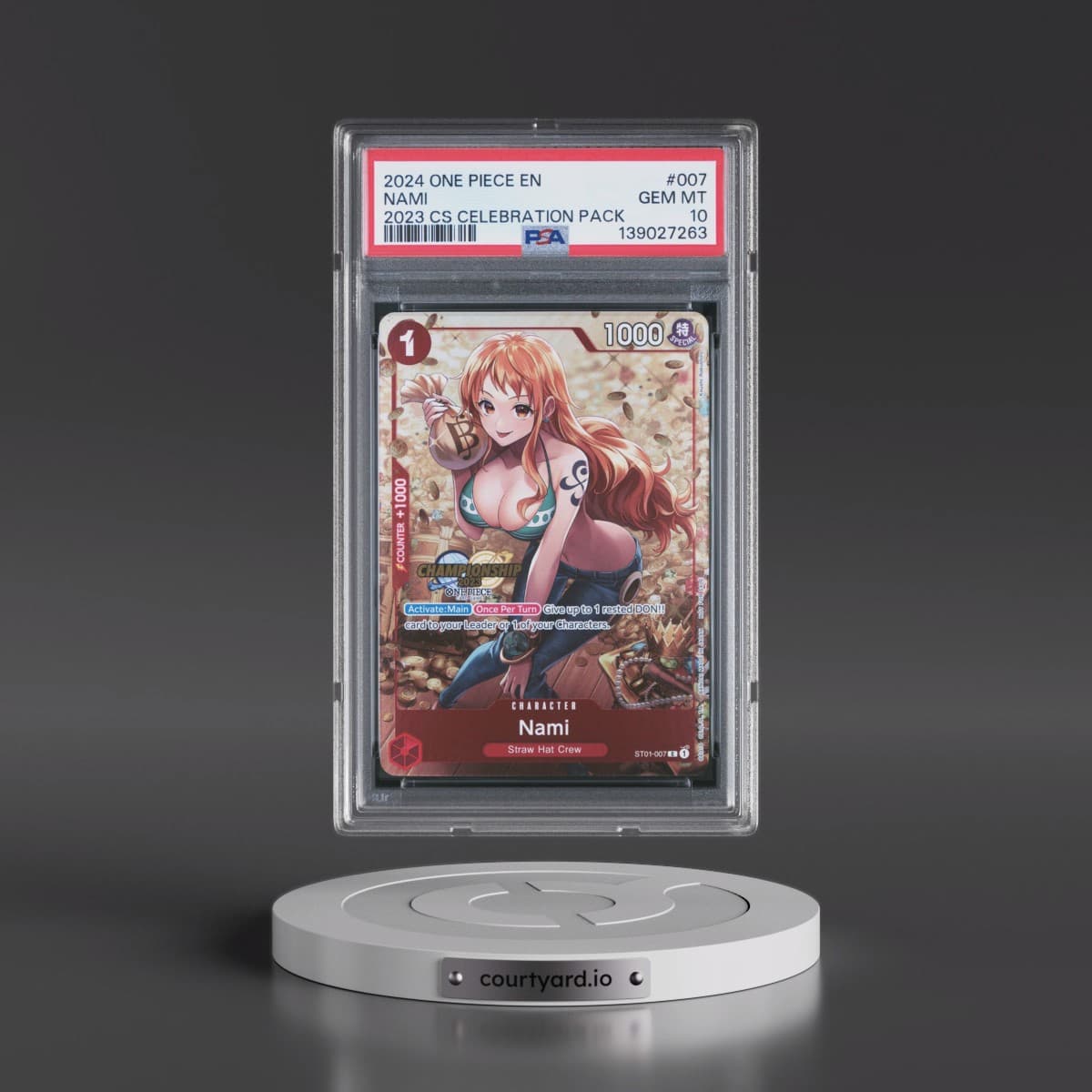 2024 One Piece Championship 2023 Celebration Pack #007 Nami (PSA 10 GEM MINT)