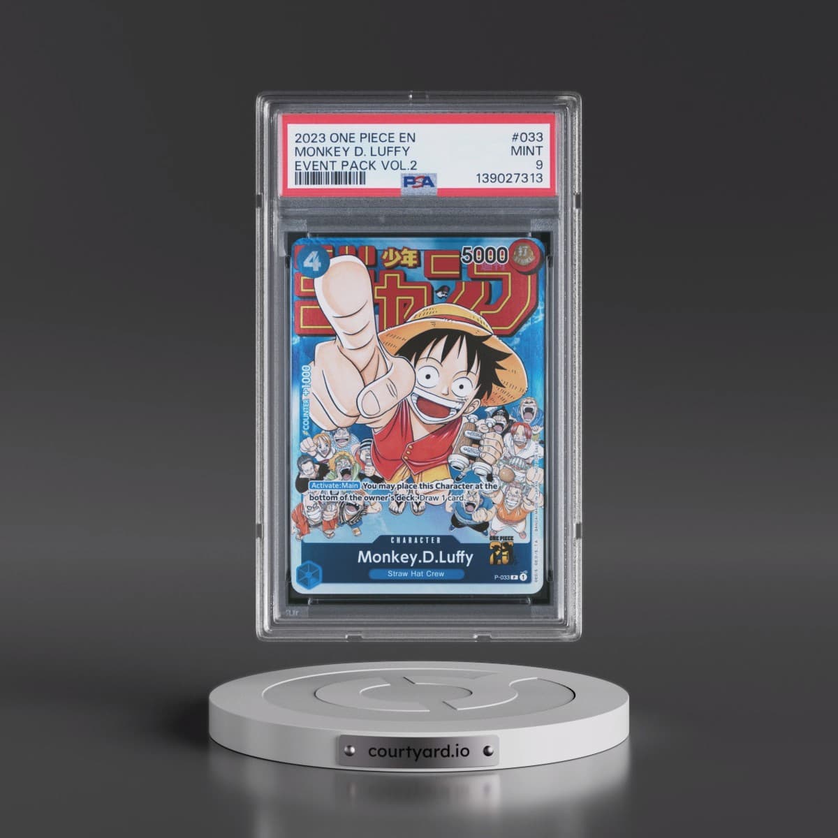 2023 One Piece Promos #033 Monkey D. Luffy - Event Pack Vol.2 (PSA 9 MINT)
