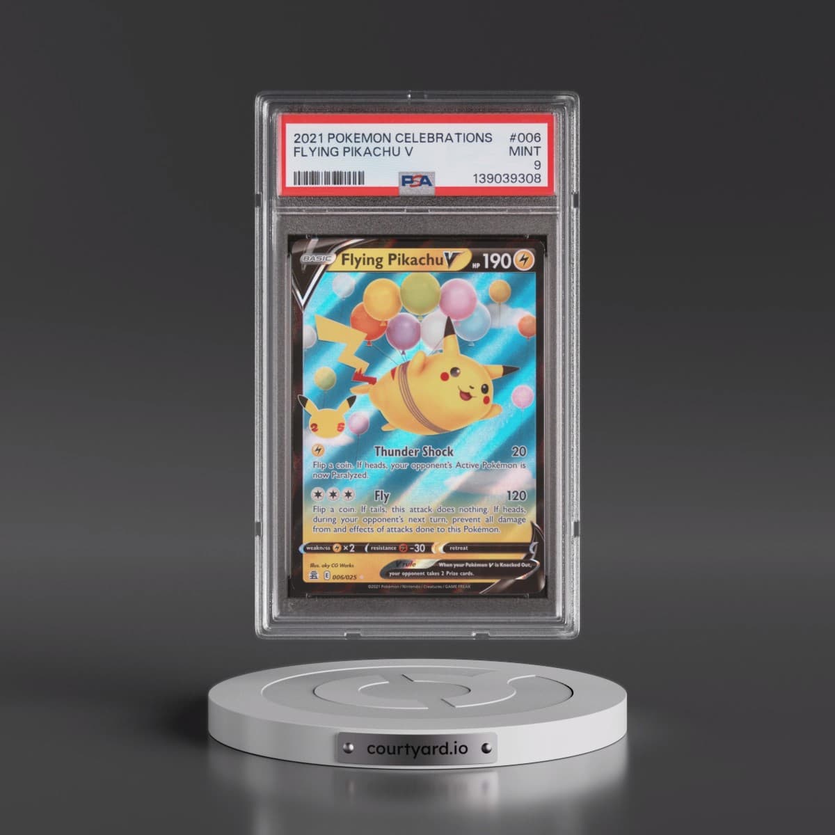 2021 Pokémon Celebrations #006 Flying Pikachu V - Holo (PSA 9 MINT)