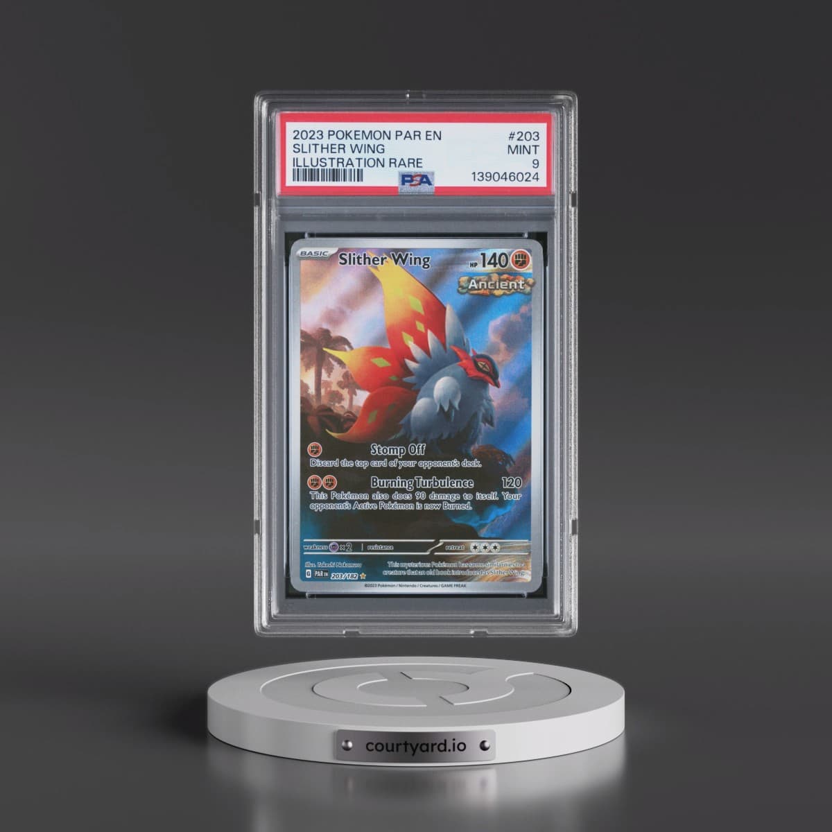 2023 Pokémon Par EN-Paradox Rift #203 Slither Wing - Illustration Rare (PSA 9 MINT)