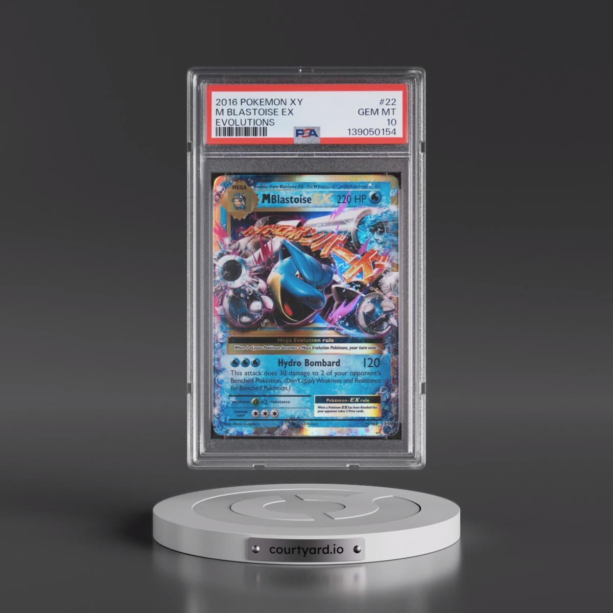 2016 Pokémon XY Evolutions #22 M Blastoise EX - Holo (PSA 10 GEM MINT)