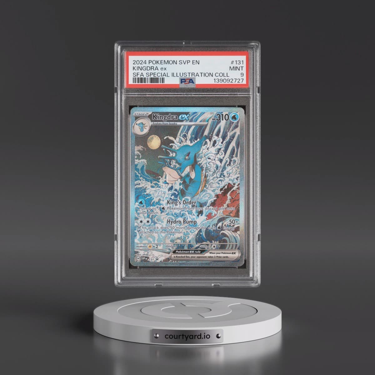 2024 Pokémon Svp EN-SV Black Star Promo #131 Kingdra EX - Holo Shrouded Fable Special Illustration Collection (PSA 9 MINT)