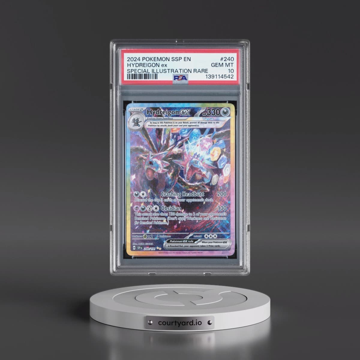 2024 Pokémon Ssp EN-Surging Sparks #240 Hydreigon EX - Holo Special Illustration Rare (PSA 10 GEM MINT)