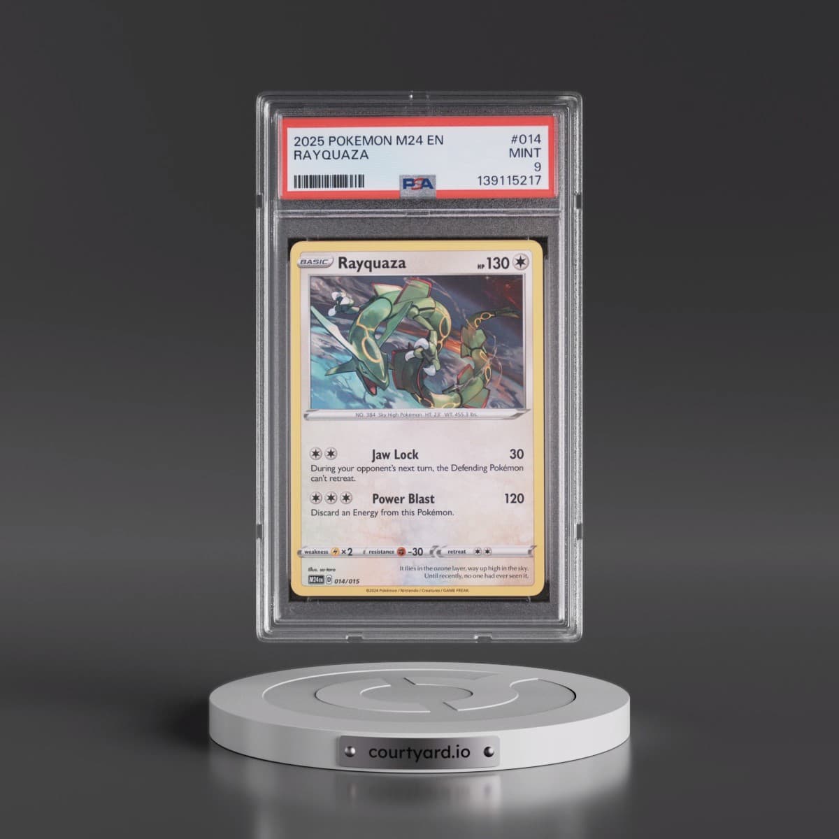 2025 Pokémon M24 EN-Mcdonald's Collection #014 Rayquaza (PSA 9 MINT)