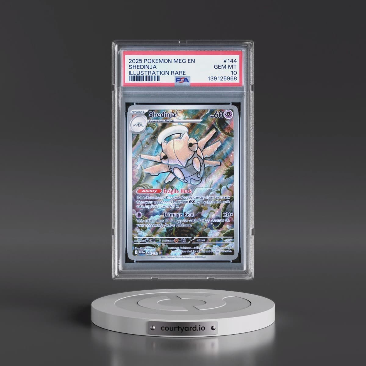 2025 Pokémon Meg EN-Mega Evolution #144 Shedinja - Illustration Rare (PSA 10 GEM MINT)
