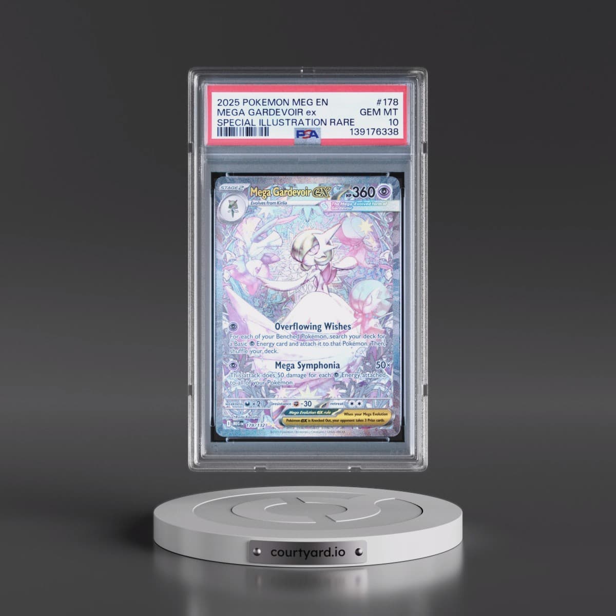 2025 Pokémon Meg EN-Mega Evolution #178 Mega Gardevoir EX - Holo Special Illustration Rare (PSA 10 GEM MINT)