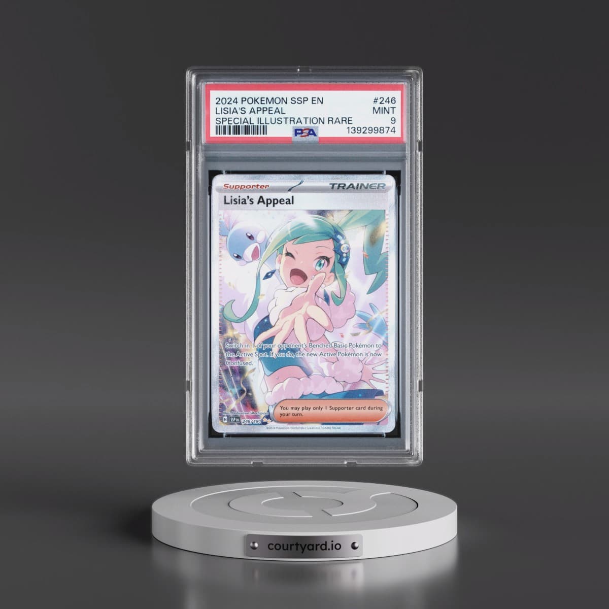 2024 Pokémon Ssp EN-Surging Sparks #246 Lisia's Appeal - Special Illustration Rare (PSA 9 MINT)