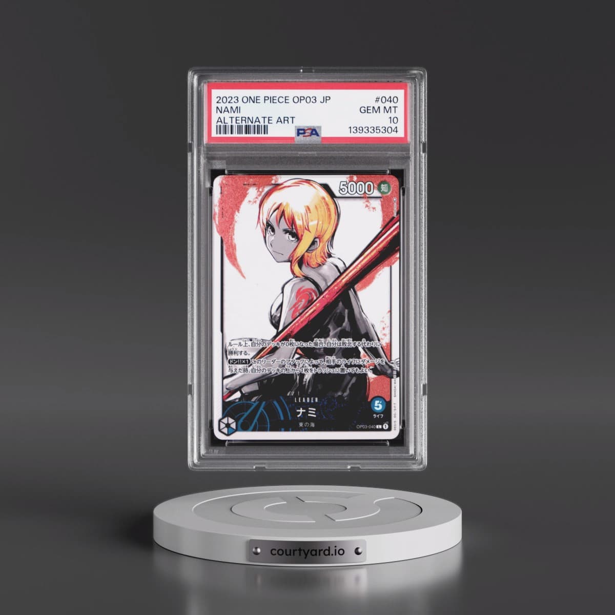 2023 One Piece Japanese OP03-Pillars of Strength #040 Nami - Alternate Art (PSA 10 GEM MINT)