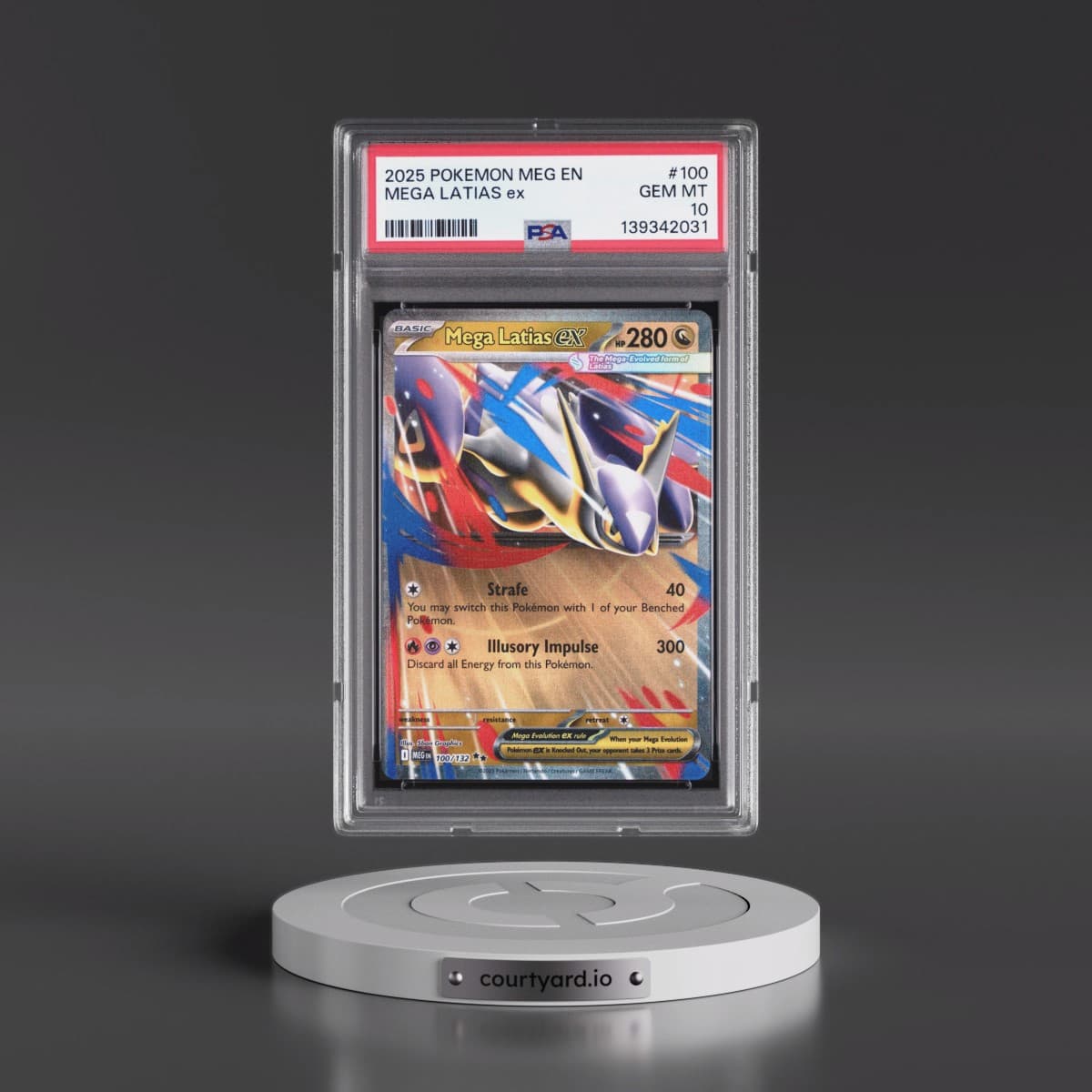 2025 Pokémon Meg EN-Mega Evolution #100 Mega Latias EX - Holo (PSA 10 GEM MINT)