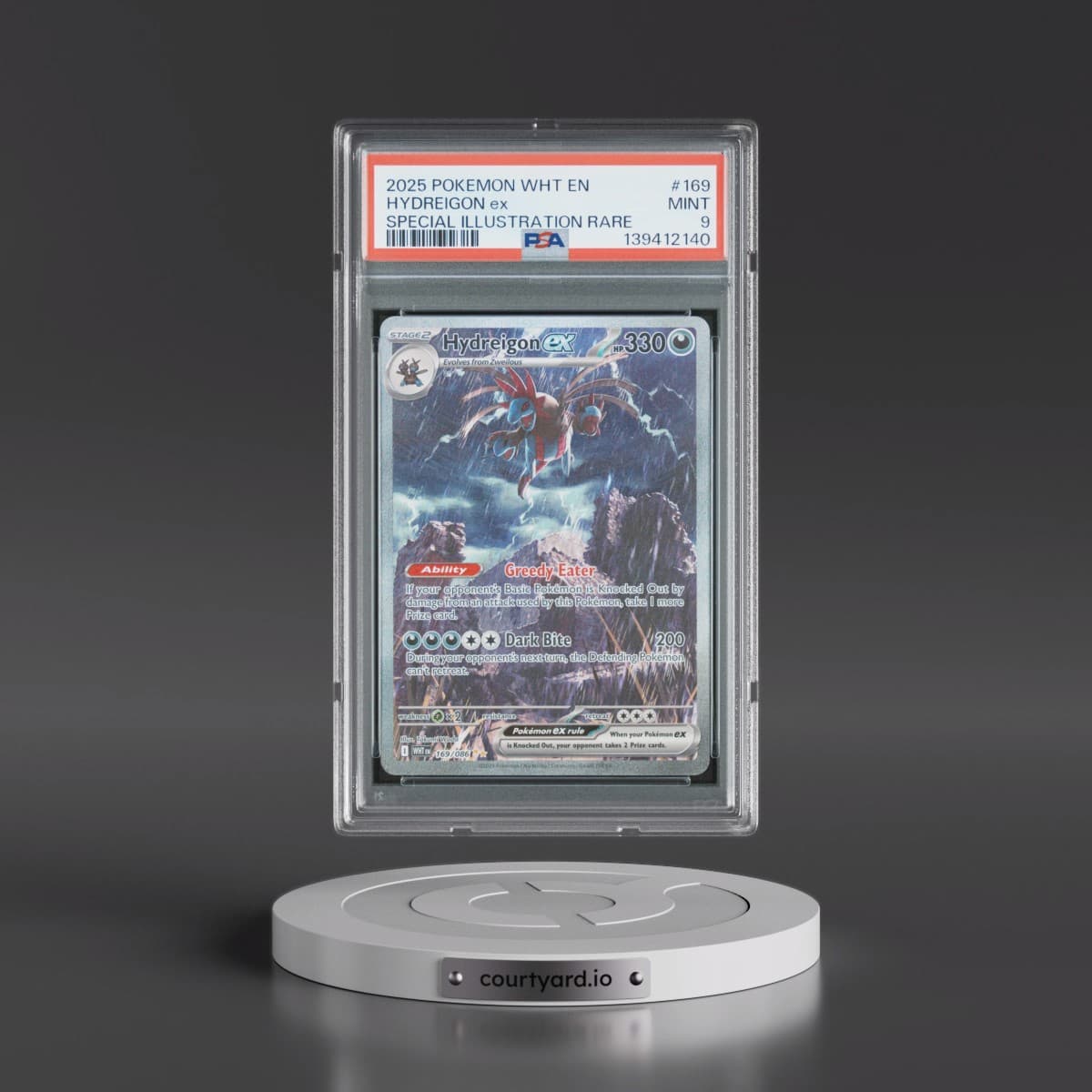 2025 Pokémon Wht EN-White Flare #169 Hydreigon EX - Holo Special Illustration Rare (PSA 9 MINT)