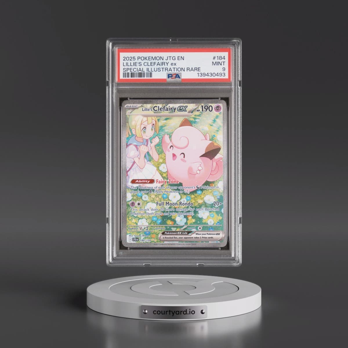 2025 Pokémon Jtg EN-Journey Together #184 Lillie's Clefairy EX - Holo Special Illustration Rare (PSA 9 MINT)