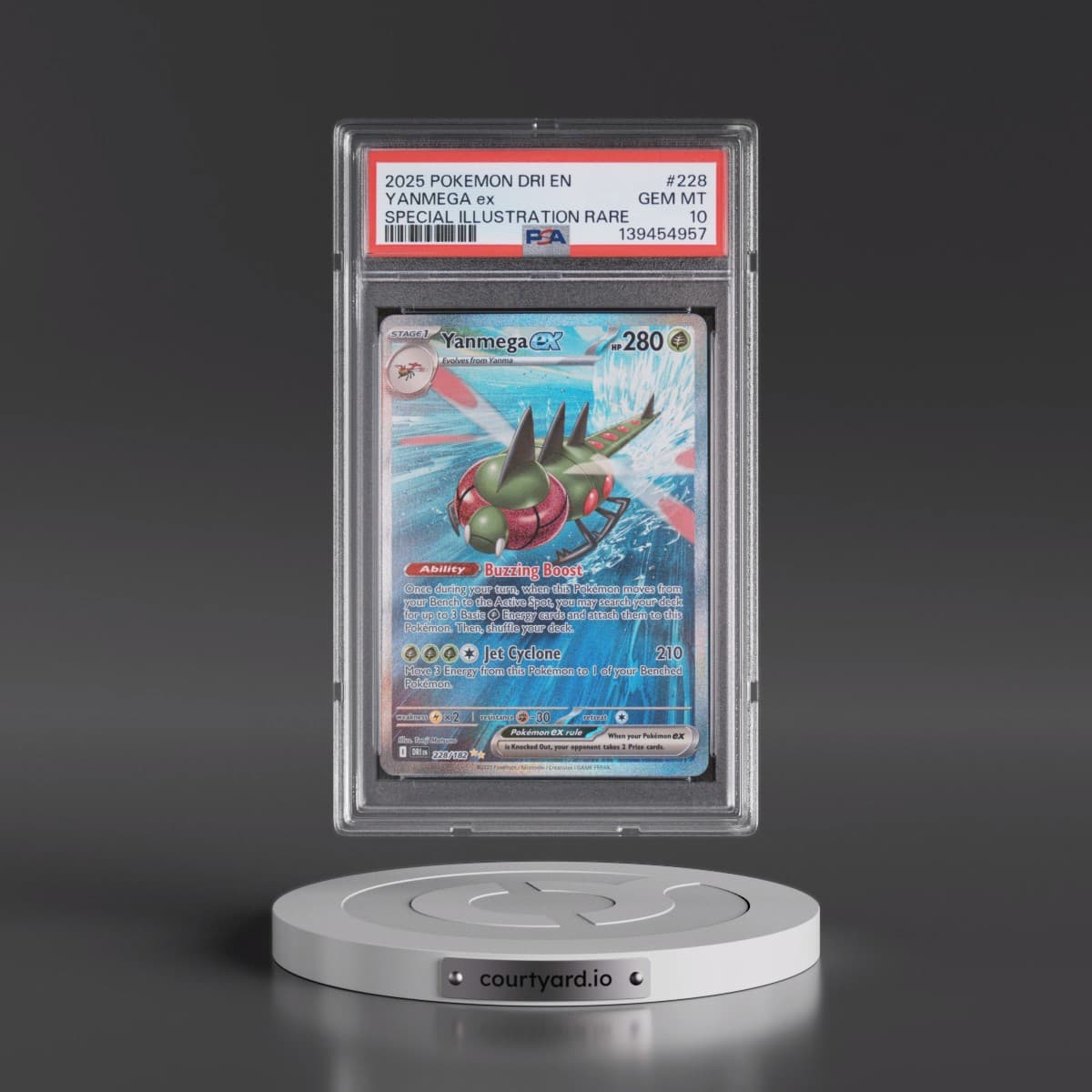 2025 Pokémon Dri EN-Destined Rivals #228 Yanmega EX - Holo Special Illustration Rare (PSA 10 GEM MINT)