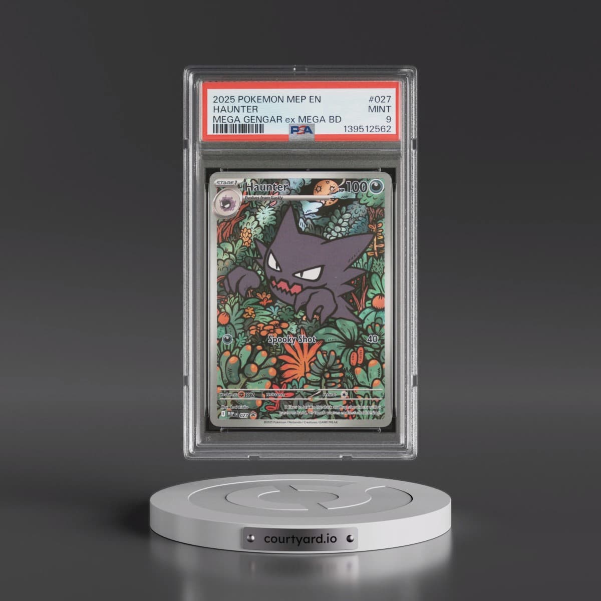 2025 Pokémon Mep EN-Me Black Star Promo #027 Haunter - Mega Gengar EX Mega Battle Deck (PSA 9 MINT)