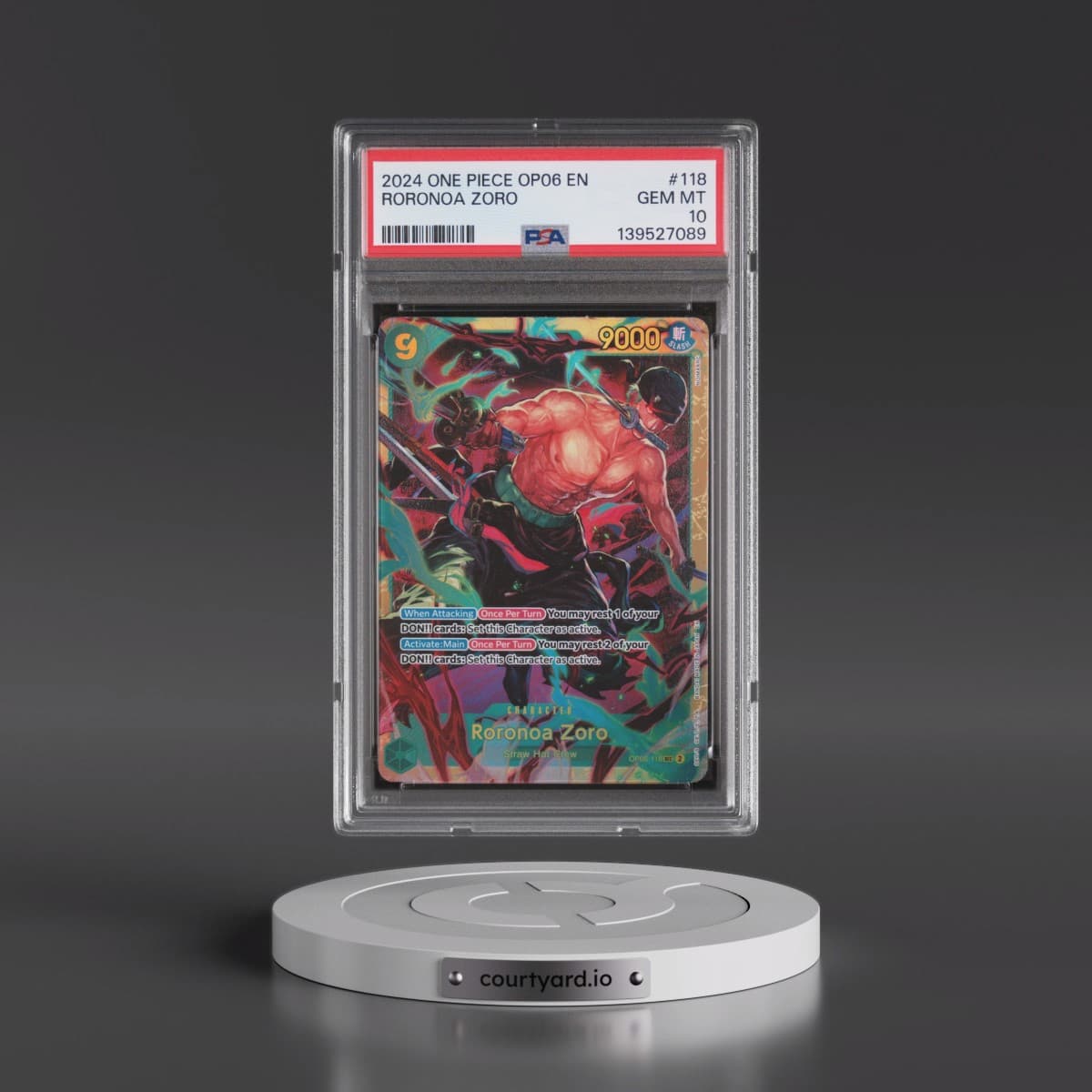 2024 One Piece Wings of the Captain #118 Roronoa Zoro (PSA 10 GEM MINT)