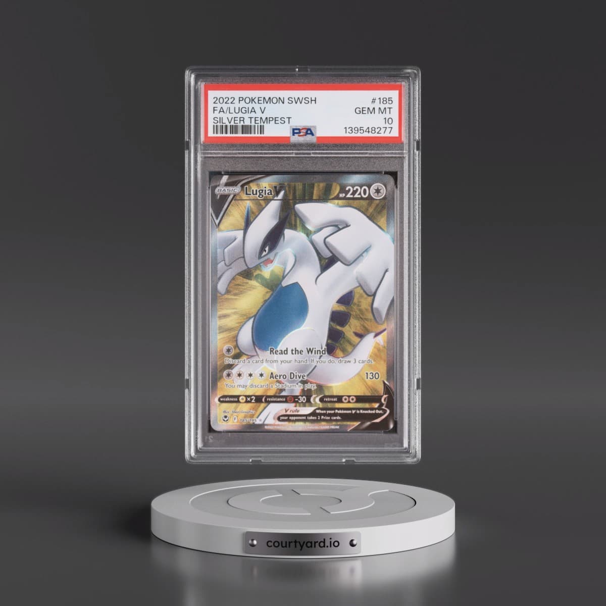 2022 Pokémon Sword & Shield Silver Tempest #185 Lugia V - Holo Full Art (PSA 10 GEM MINT)